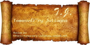 Temesváry Julianna névjegykártya