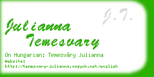 julianna temesvary business card