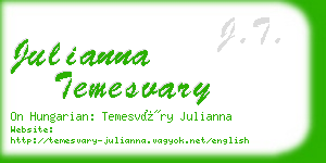 julianna temesvary business card